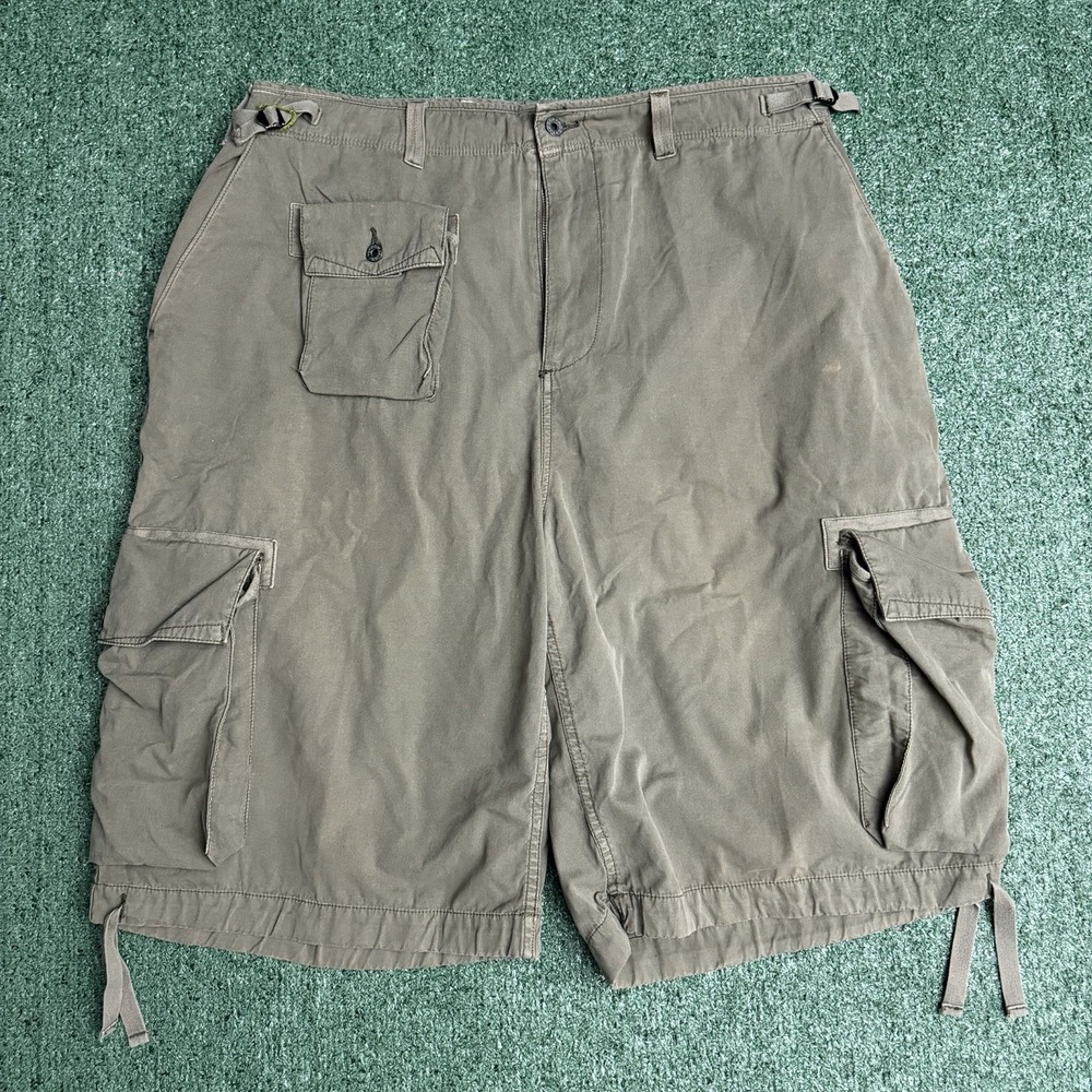 Vintage Polo Jeans Co Ralph Lauren Cargo Shorts Mens Olive Military Y2K Baggy